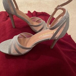 Allegra K Women's Silver High Heel Sandals